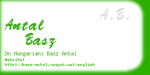 antal basz business card